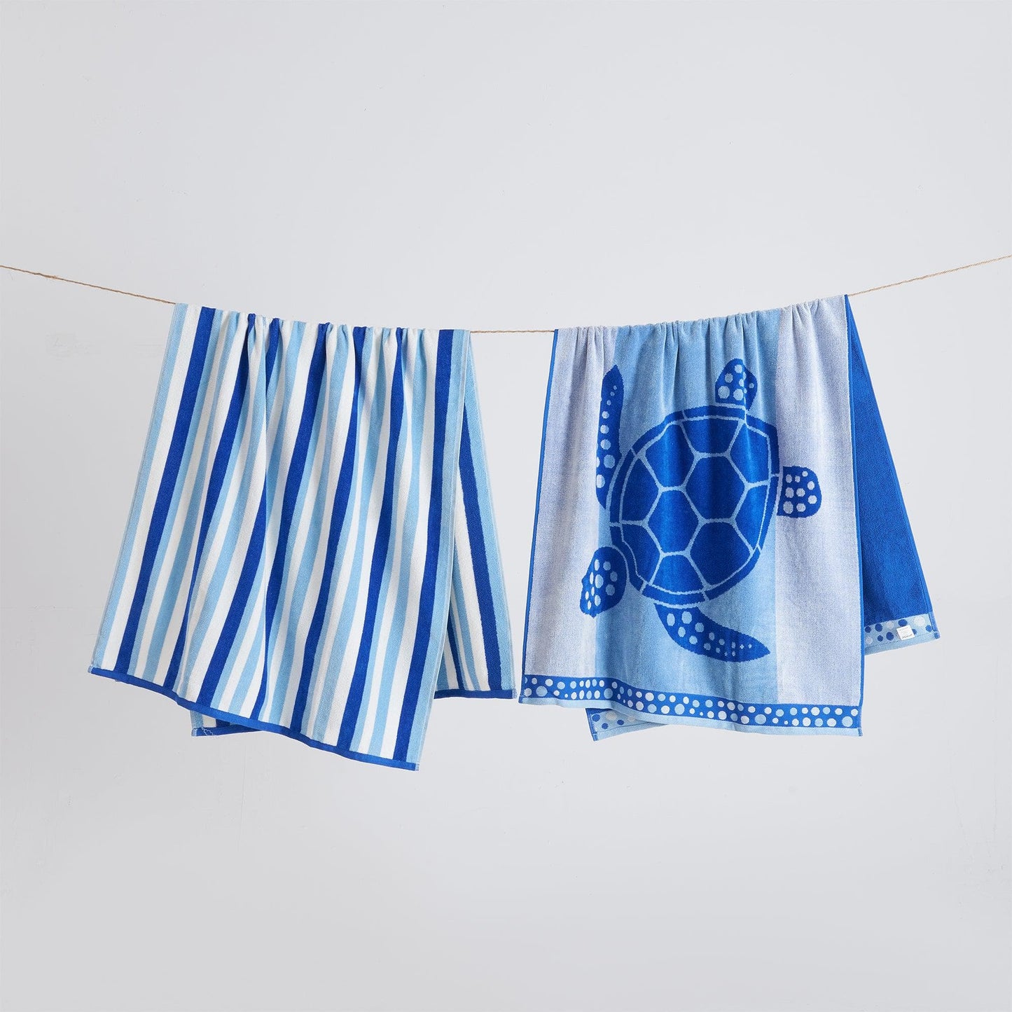 100% Cotton Jacquard Beach Towels 2-Pack - Playa Collection, 30" x 60"