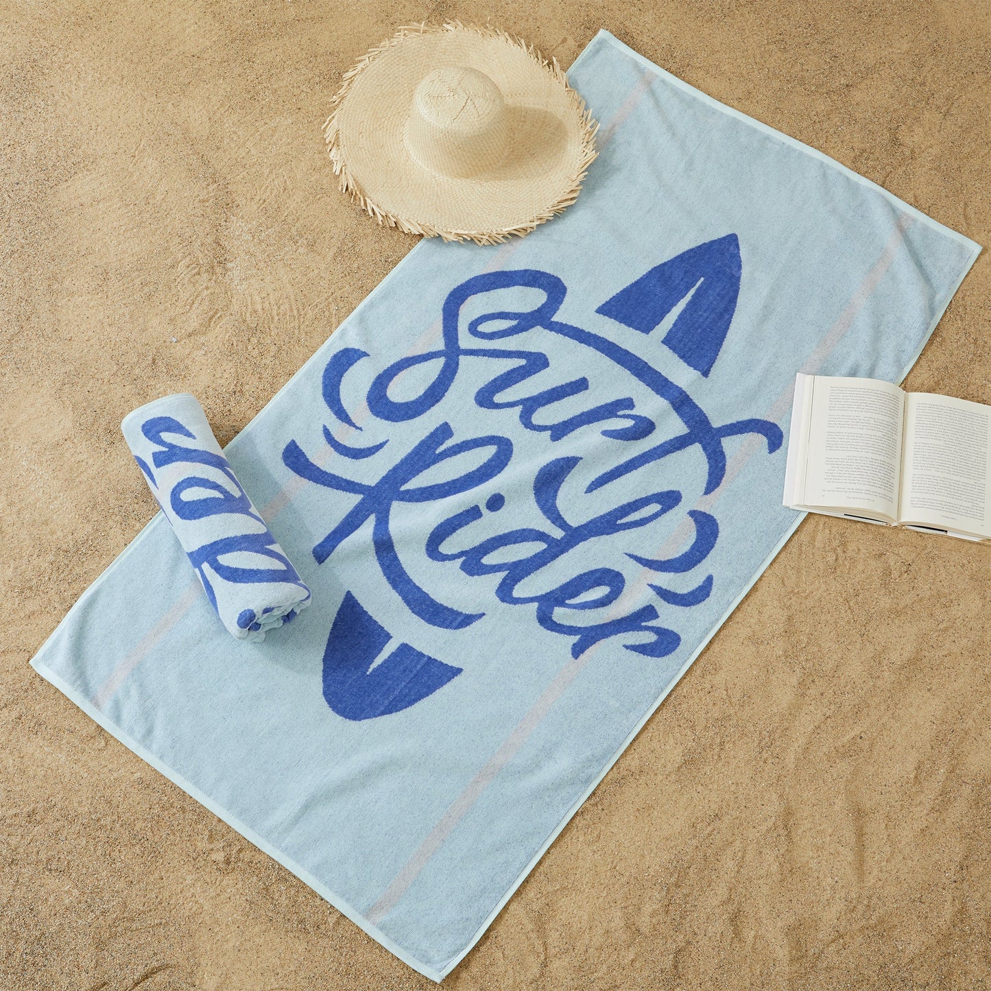 100% Cotton Vibrant Beach Towels 2-Pack - Boca Collection, 30" x 60"