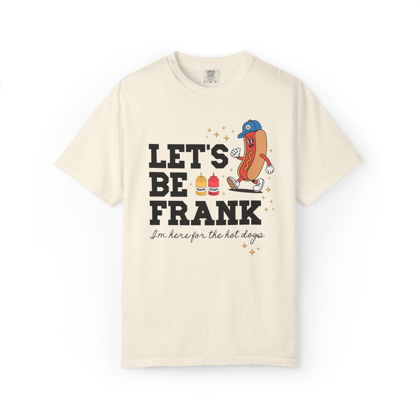 I'm Just Here for the Hot Dogs T-Shirt - Funny Foodie BBQ Tee for Dad, Comfort Colors