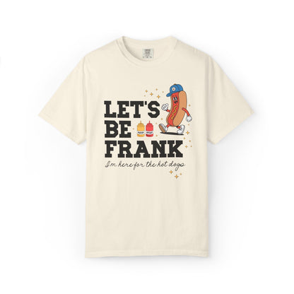 I'm Just Here for the Hot Dogs T-Shirt - Funny Foodie BBQ Tee for Dad, Comfort Colors