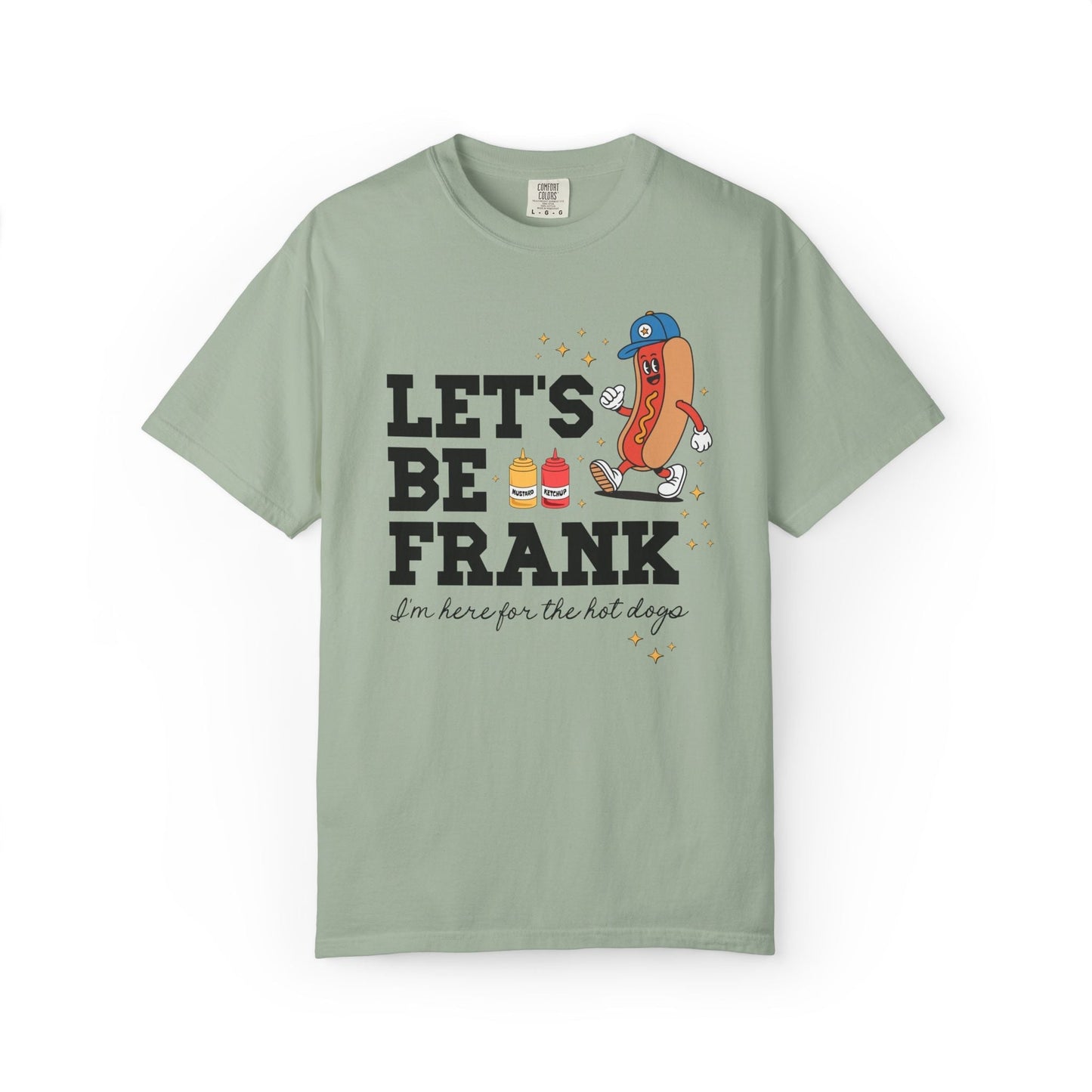 I'm Just Here for the Hot Dogs T-Shirt - Funny Foodie BBQ Tee for Dad, Comfort Colors