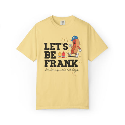 I'm Just Here for the Hot Dogs T-Shirt - Funny Foodie BBQ Tee for Dad, Comfort Colors