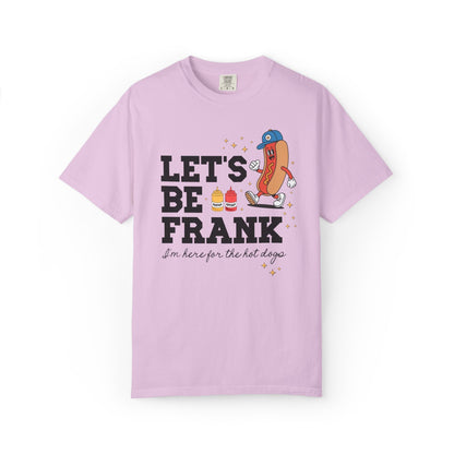 I'm Just Here for the Hot Dogs T-Shirt - Funny Foodie BBQ Tee for Dad, Comfort Colors