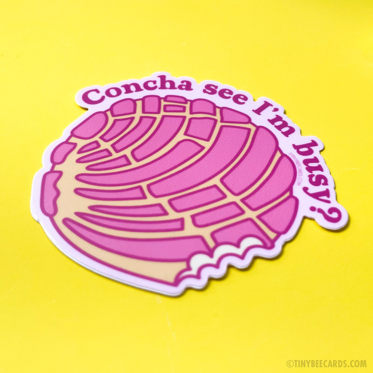 Concha See I'm Busy! Pan Dulce Pun Vinyl Sticker