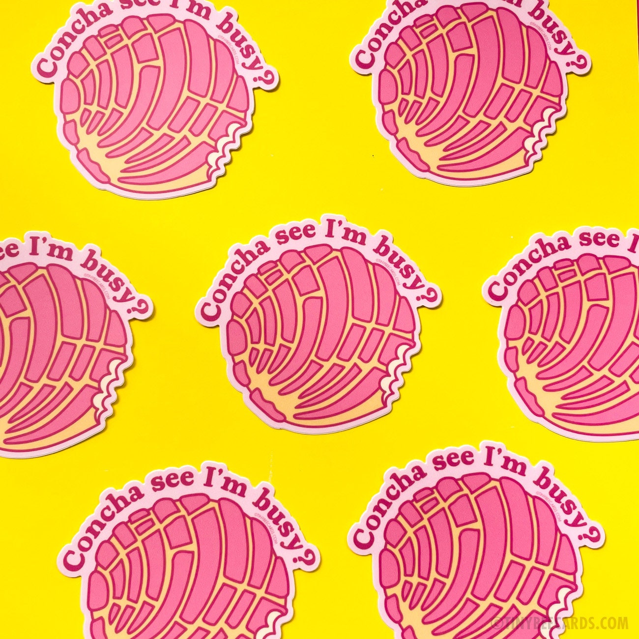 Concha See I'm Busy! Pan Dulce Pun Vinyl Sticker