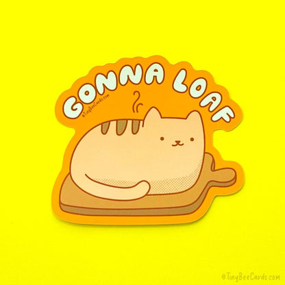 Cat Bread Loaf Vinyl Sticker