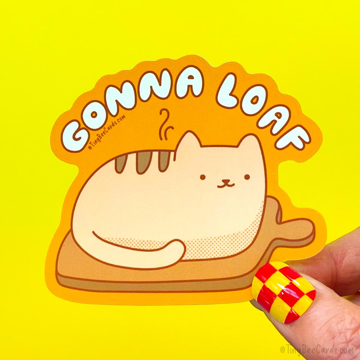 Cat Bread Loaf Vinyl Sticker