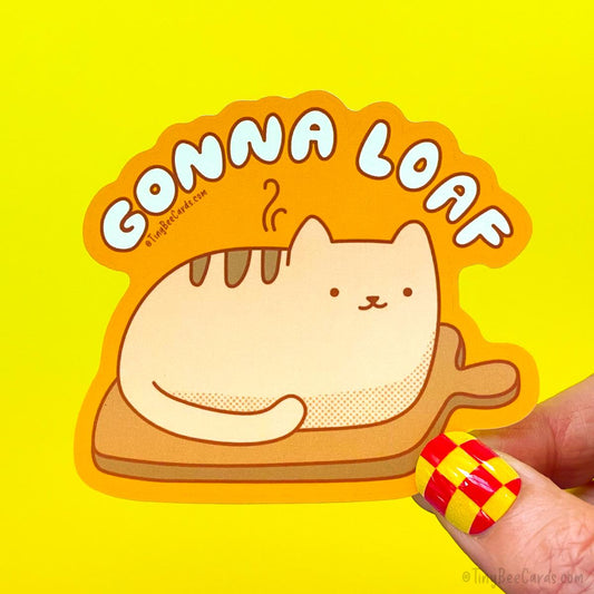 Cat Bread Loaf Vinyl Sticker