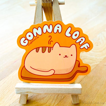 Cat Bread Loaf Vinyl Sticker