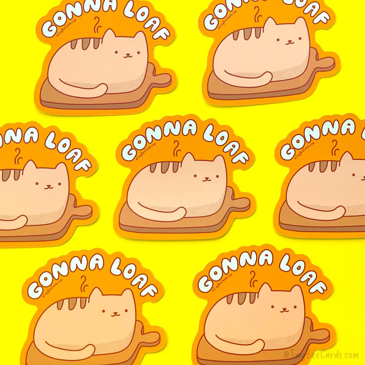 Cat Bread Loaf Vinyl Sticker