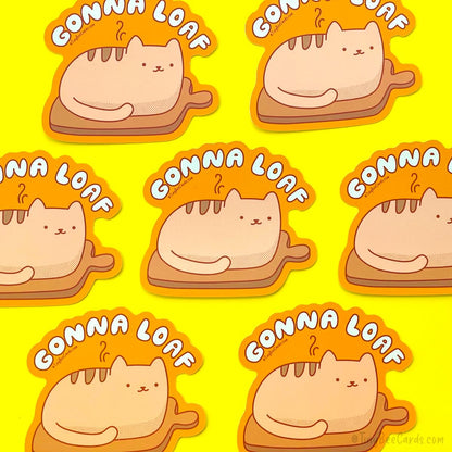 Cat Bread Loaf Vinyl Sticker