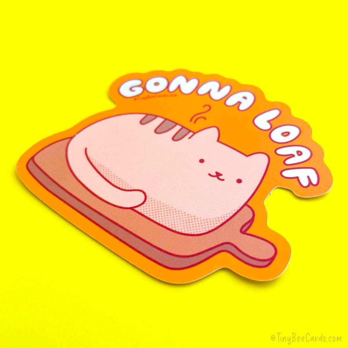 Cat Bread Loaf Vinyl Sticker
