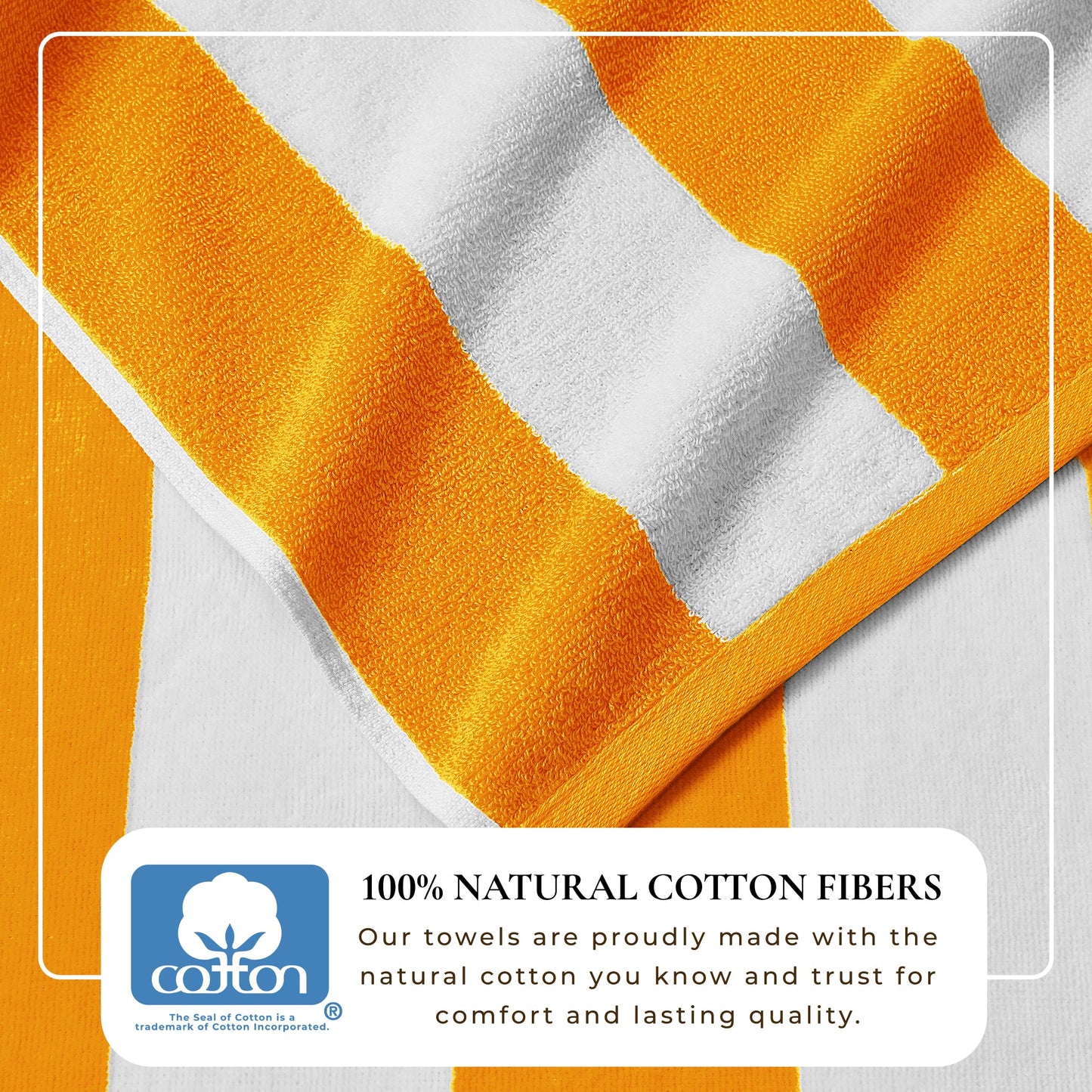 100% Cotton Velour Cabana Stripe Beach Towels - Novia Collection, Great Bay Home
