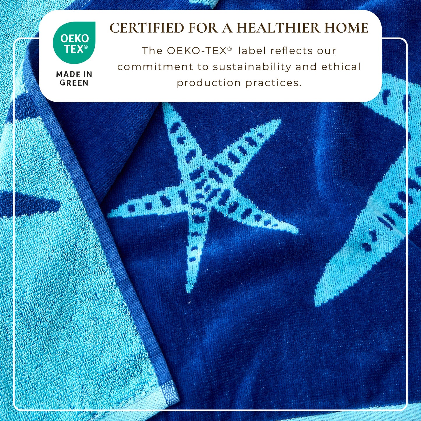 100% Cotton Velour Beach Towels 2-Pack - Maui Collection, 30" x 60"