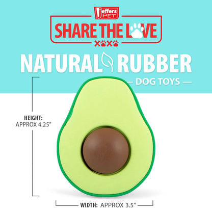 Jeffers Floating Natural Rubber Dog Chew Toy, Vanilla Scent, Avocado or Cucumber