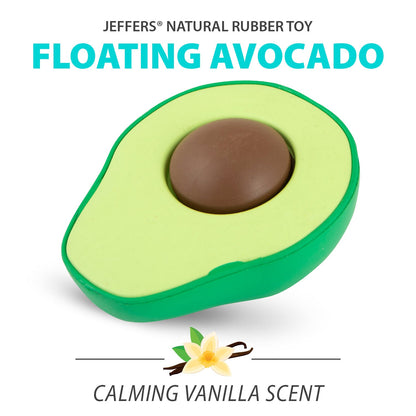 Jeffers Floating Natural Rubber Dog Chew Toy, Vanilla Scent, Avocado or Cucumber
