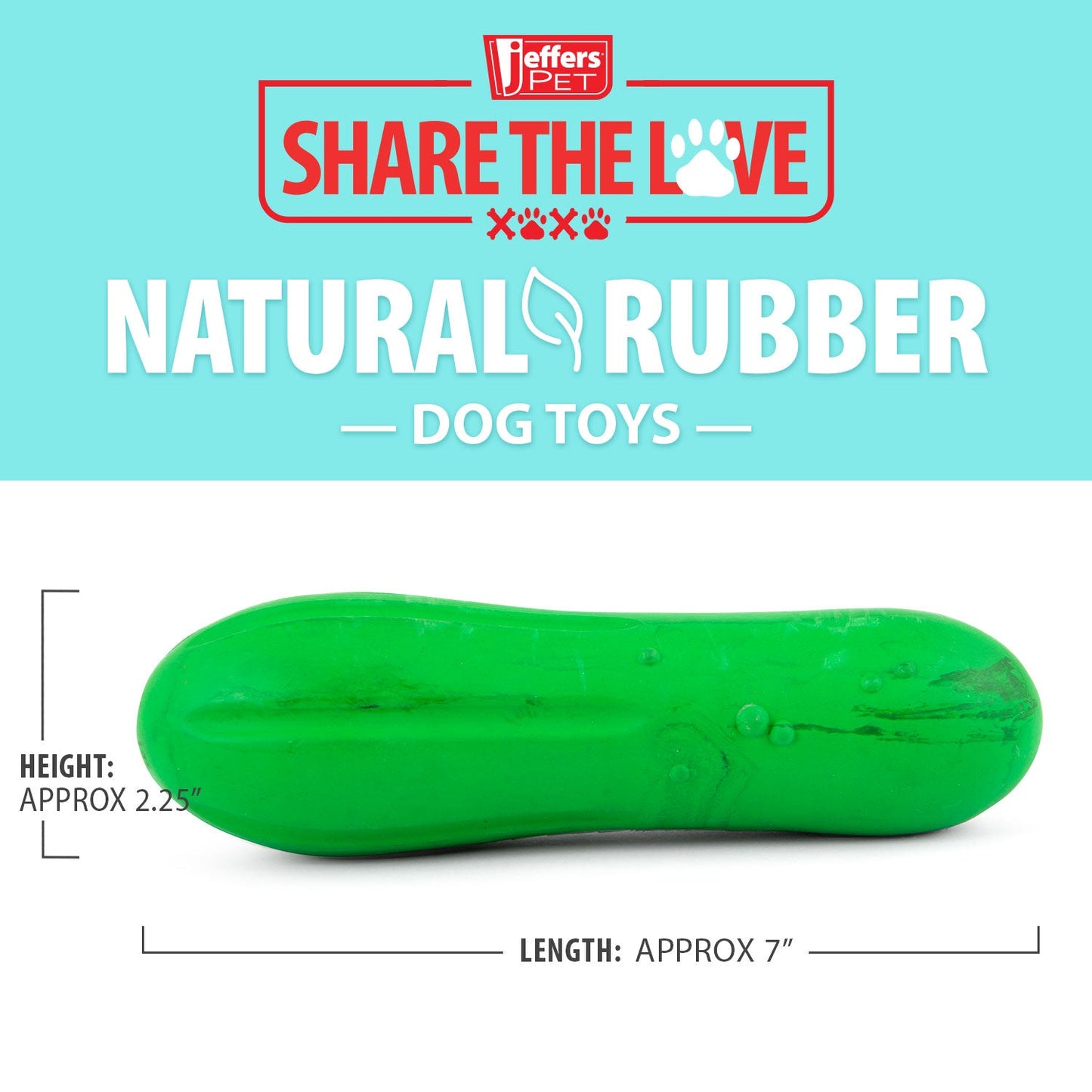 Jeffers Floating Natural Rubber Dog Chew Toy, Vanilla Scent, Avocado or Cucumber