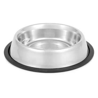Jeffers No-Skid No-Tip Stainless Steel Pet Bowls for Dogs and Cats