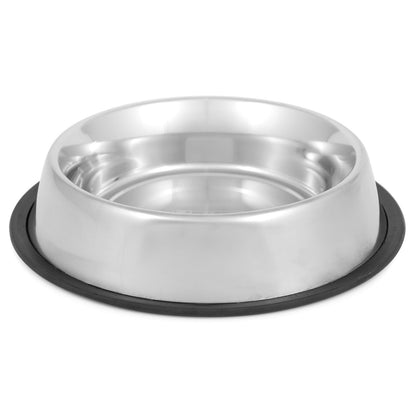Jeffers No-Skid No-Tip Stainless Steel Pet Bowls for Dogs and Cats