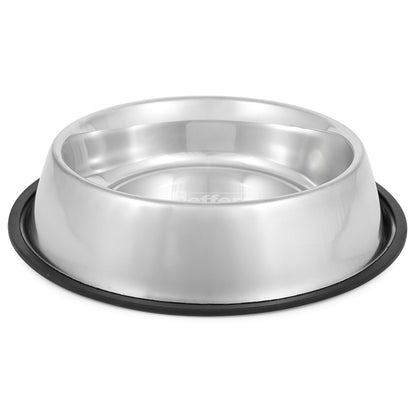 Jeffers No-Skid No-Tip Stainless Steel Pet Bowls for Dogs and Cats