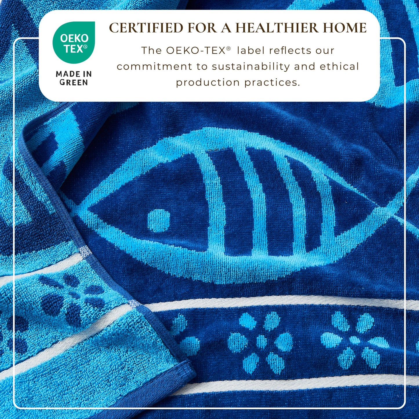 100% Cotton Velour Beach Towels 2-Pack - Maui Collection, 30" x 60"