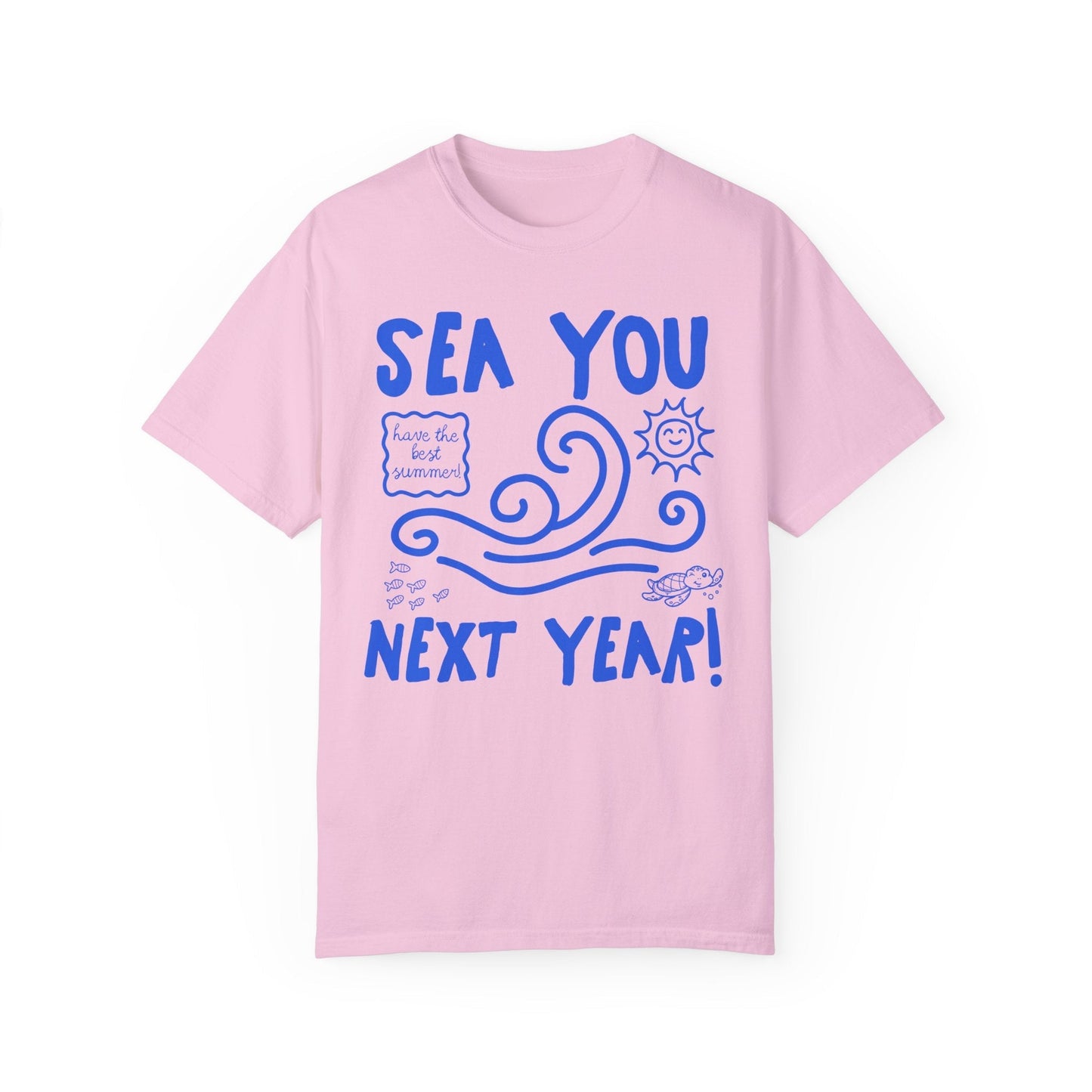 Sea You Next Year T-Shirt - Funny Last Day of School Ocean Tee for Science Teachers and Teaching Assistants, Comfort Colors