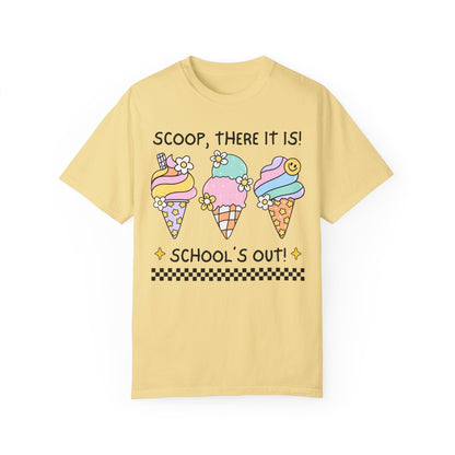 Class Dismissed Ice Cream T-Shirt - Funny Last Day of School Tee for Kindergarten and First Grade Teachers, Comfort Colors