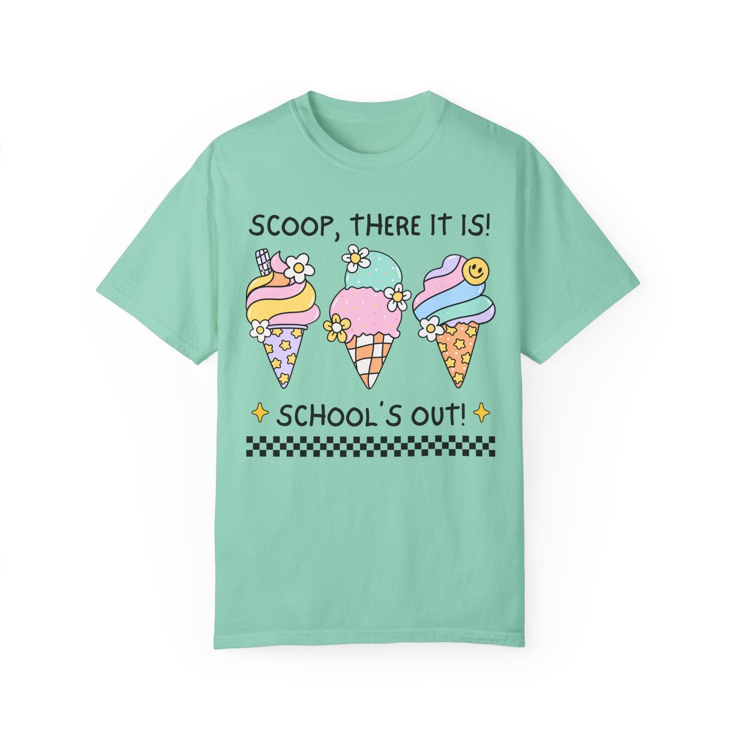 Class Dismissed Ice Cream T-Shirt - Funny Last Day of School Tee for Kindergarten and First Grade Teachers, Comfort Colors