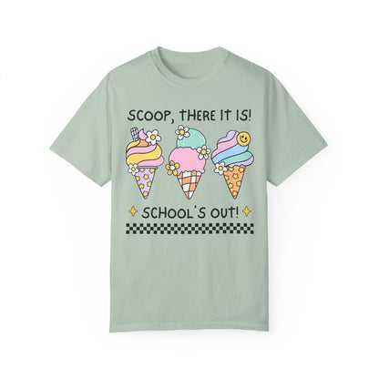 Class Dismissed Ice Cream T-Shirt - Funny Last Day of School Tee for Kindergarten and First Grade Teachers, Comfort Colors