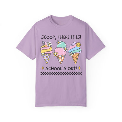 Class Dismissed Ice Cream T-Shirt - Funny Last Day of School Tee for Kindergarten and First Grade Teachers, Comfort Colors