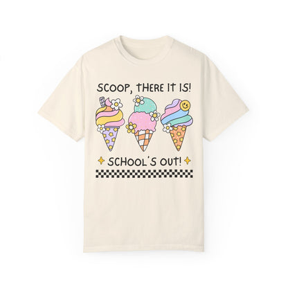 Class Dismissed Ice Cream T-Shirt - Funny Last Day of School Tee for Kindergarten and First Grade Teachers, Comfort Colors