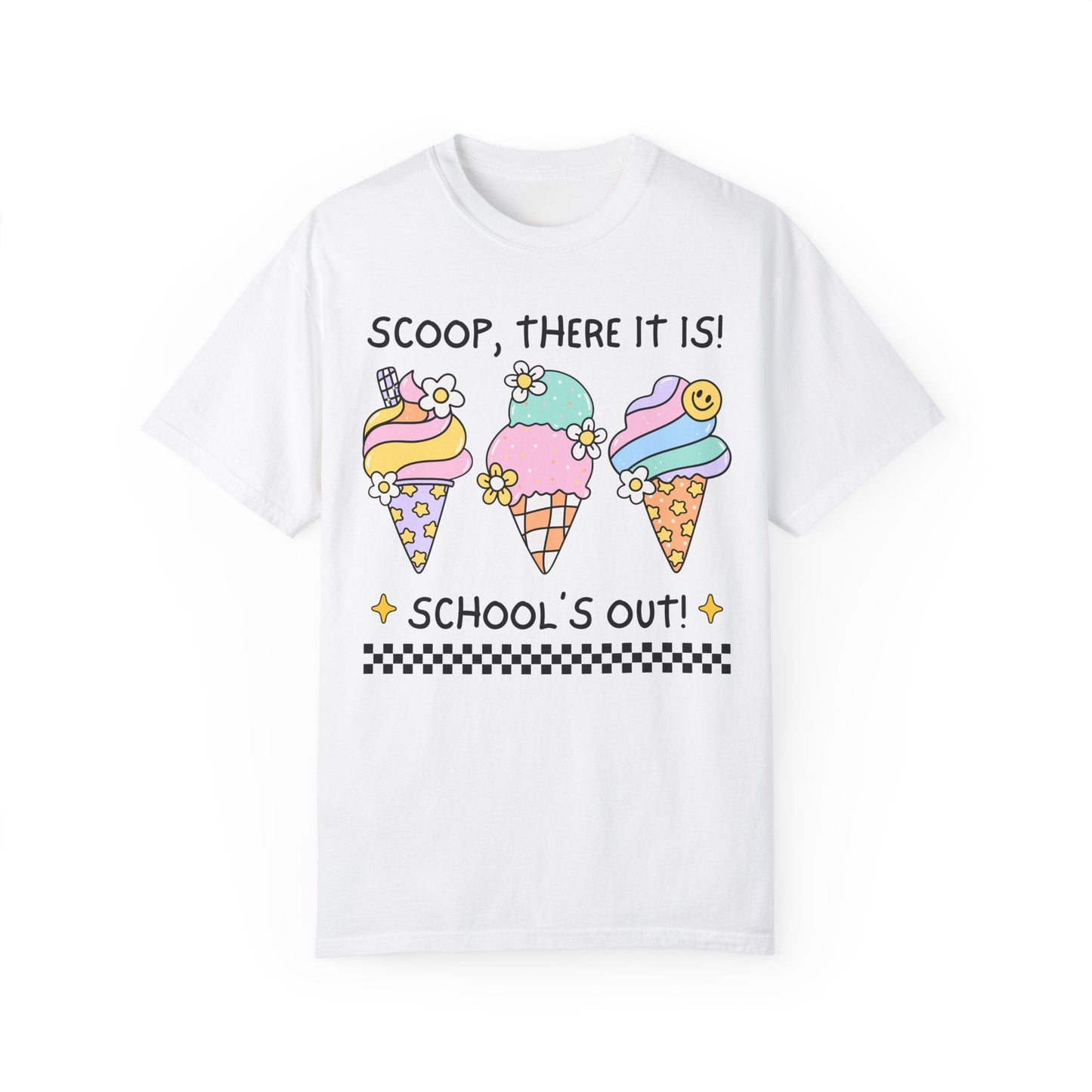 Class Dismissed Ice Cream T-Shirt - Funny Last Day of School Tee for Kindergarten and First Grade Teachers, Comfort Colors