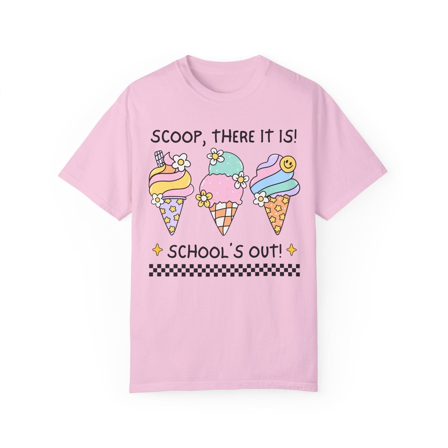 Class Dismissed Ice Cream T-Shirt - Funny Last Day of School Tee for Kindergarten and First Grade Teachers, Comfort Colors