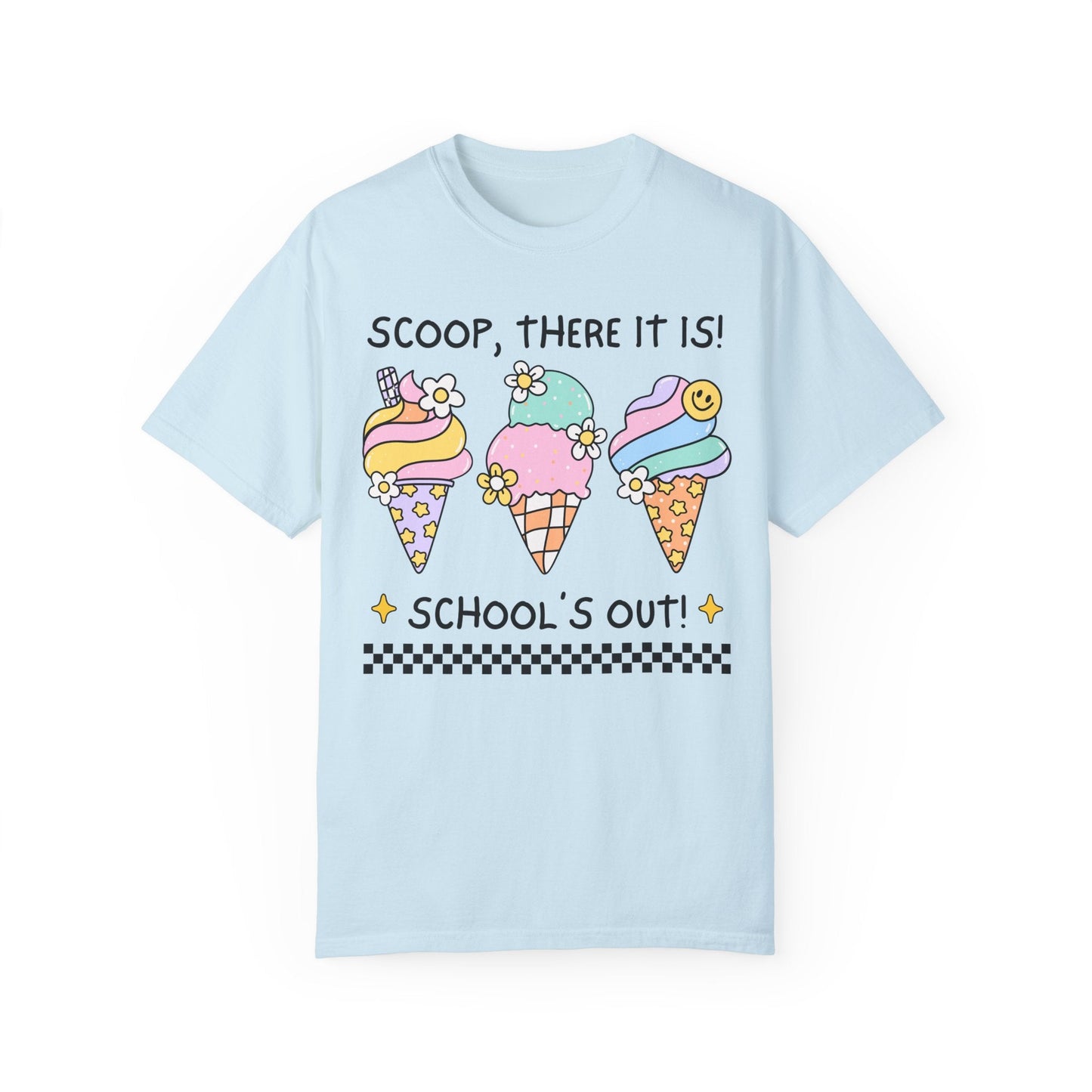 Class Dismissed Ice Cream T-Shirt - Funny Last Day of School Tee for Kindergarten and First Grade Teachers, Comfort Colors