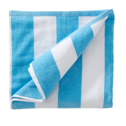 100% Cotton Velour Cabana Stripe Beach Towels - Novia Collection, Great Bay Home