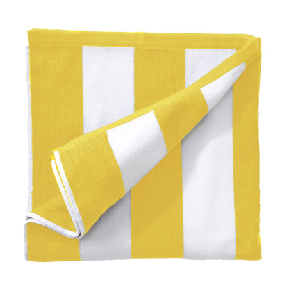 100% Cotton Velour Cabana Stripe Beach Towels - Novia Collection, Great Bay Home