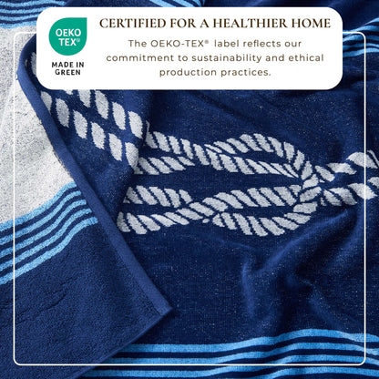100% Cotton Velour Beach Towels 2-Pack - Maui Collection, 30" x 60"