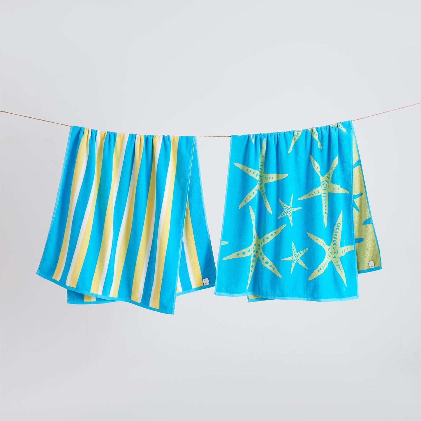 100% Cotton Velour Beach Towels 2-Pack - Maui Collection, 30" x 60"
