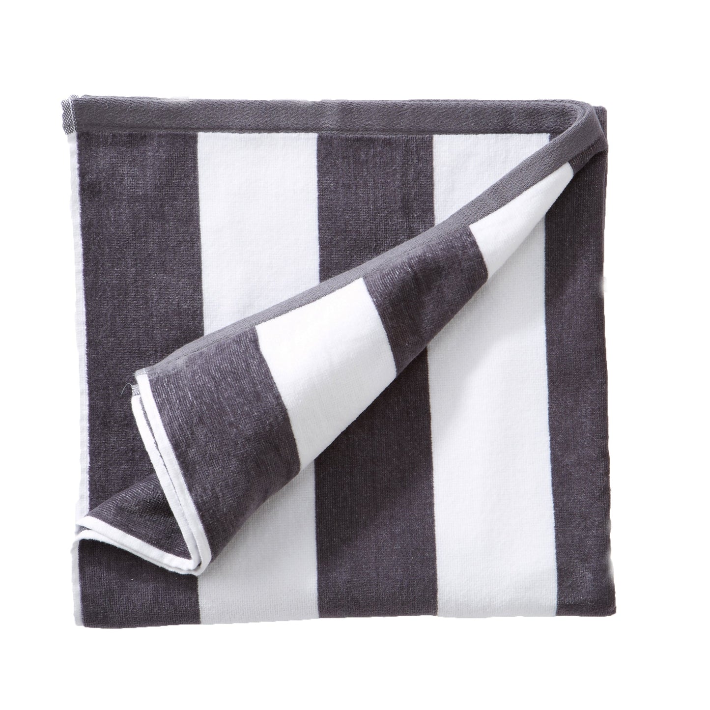 100% Cotton Velour Cabana Stripe Beach Towels - Novia Collection, Great Bay Home