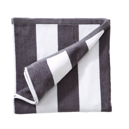 100% Cotton Velour Cabana Stripe Beach Towels - Novia Collection, Great Bay Home