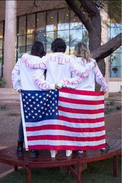 Pretty Little Patriot Sweatshirt, Patriotic Women's Pullover