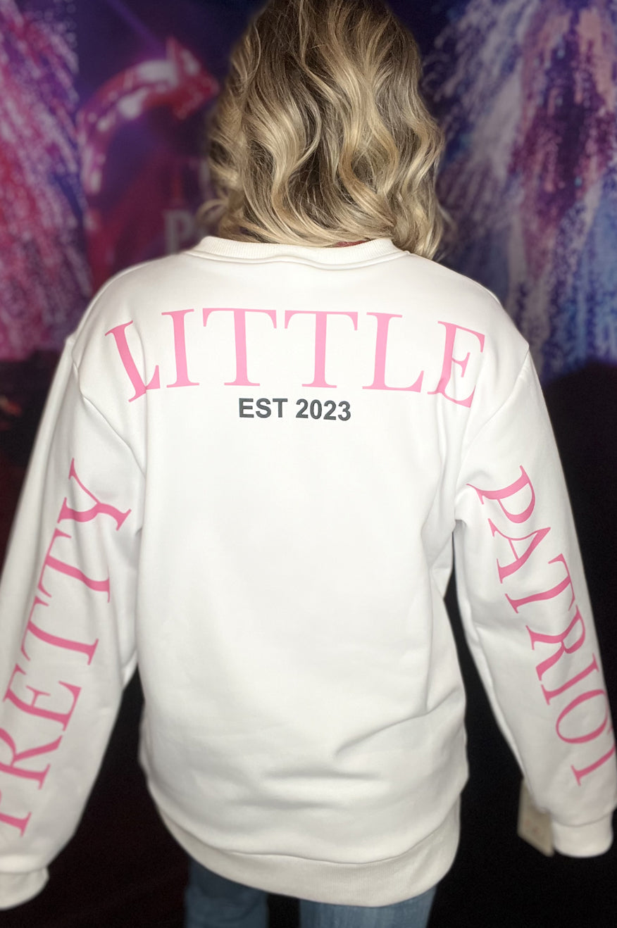 Pretty Little Patriot Sweatshirt, Patriotic Women's Pullover