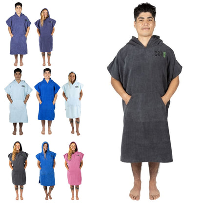 Microfiber Changing Towel Poncho - COR Surf Solid Colors, Unisex, Medium and Large