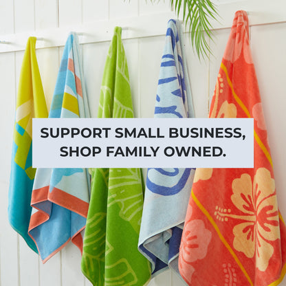 100% Cotton Vibrant Beach Towels 2-Pack - Boca Collection, 30" x 60"