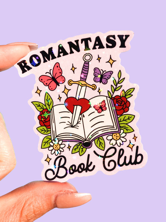 Romantasy Book Club Holographic Vinyl Sticker