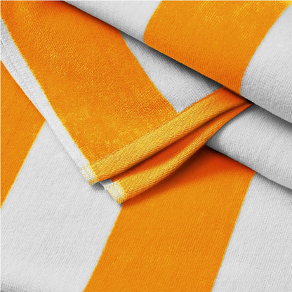 100% Cotton Velour Cabana Stripe Beach Towels - Novia Collection, Great Bay Home