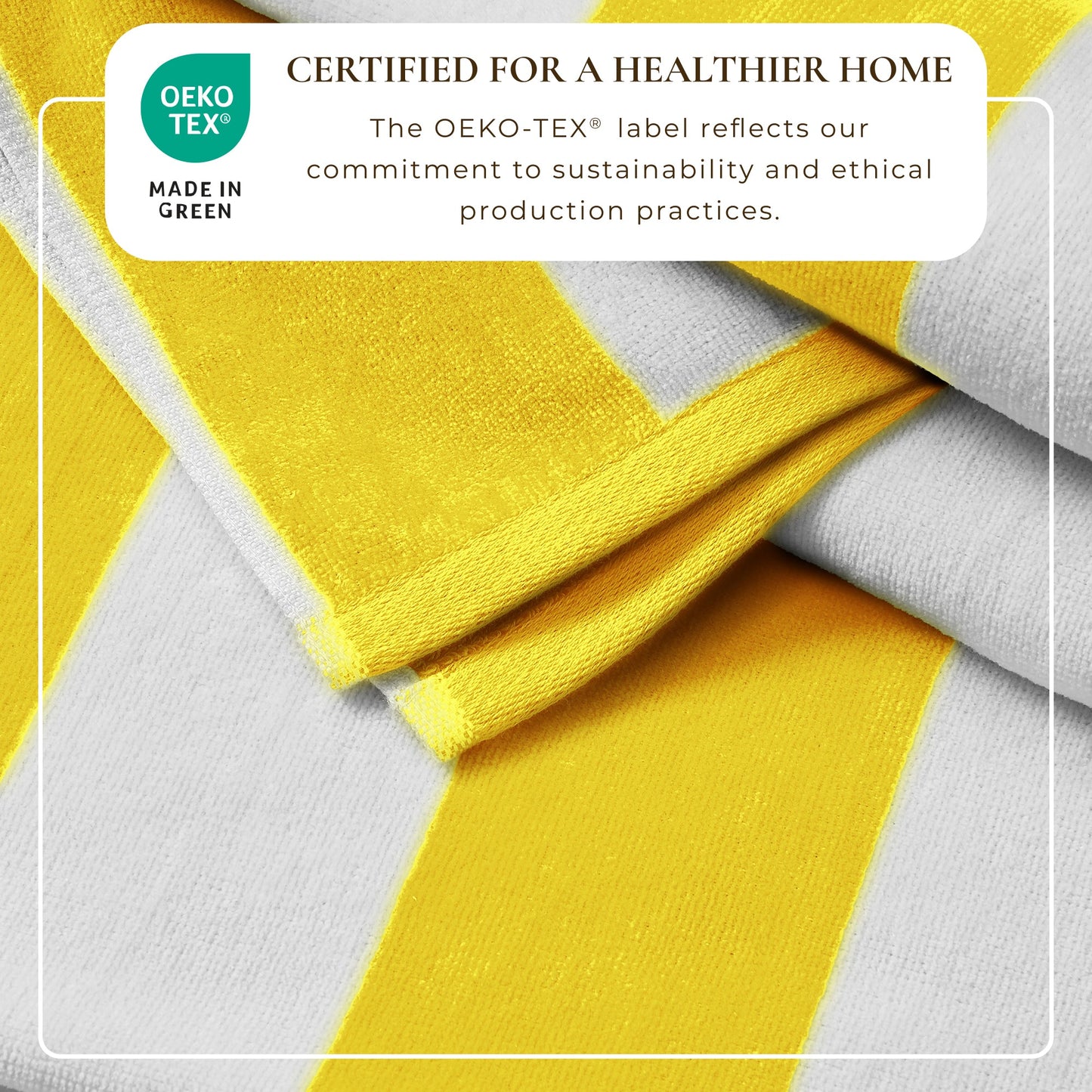 100% Cotton Velour Cabana Stripe Beach Towels - Novia Collection, Great Bay Home