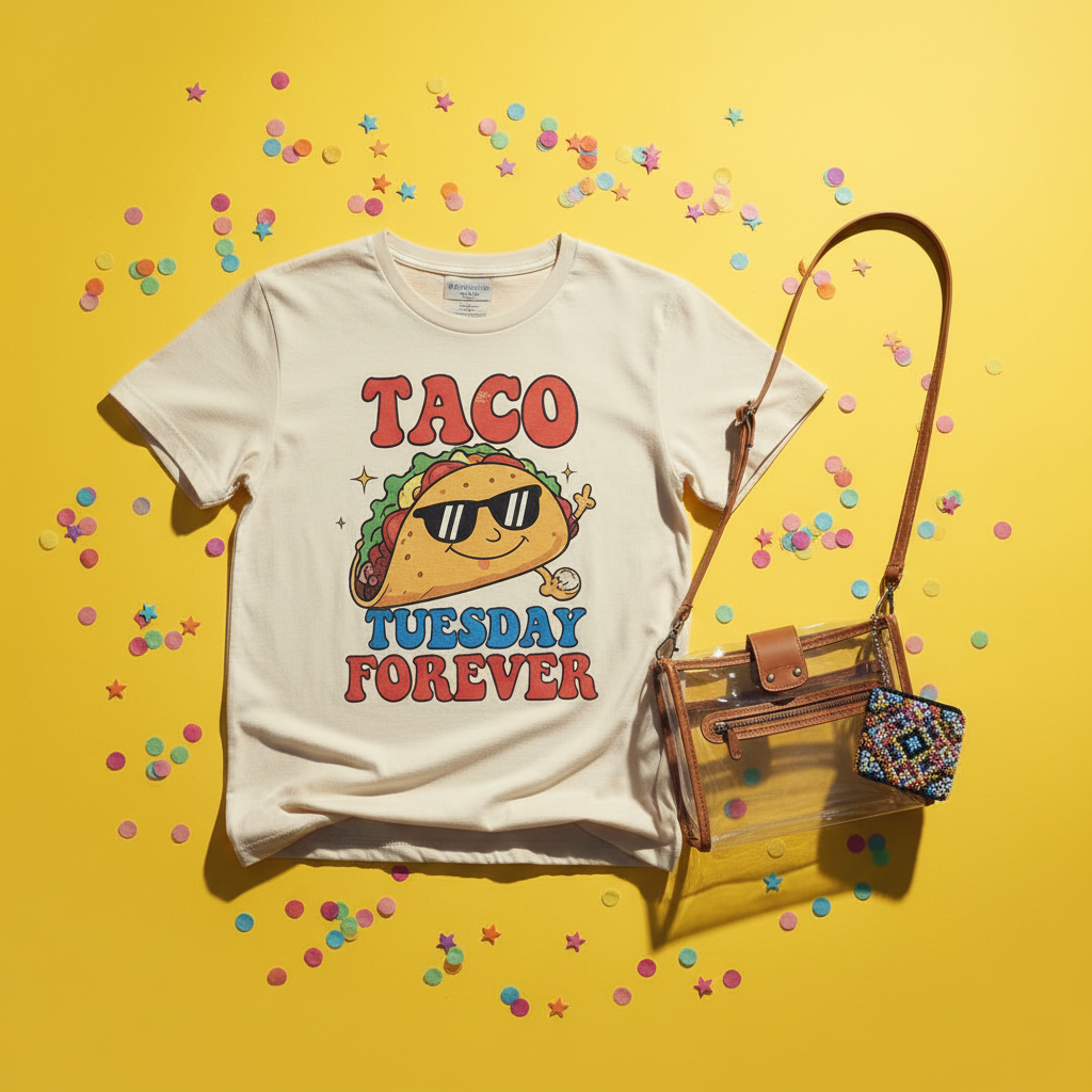 The Fit Check - Taco Tee Flatlay