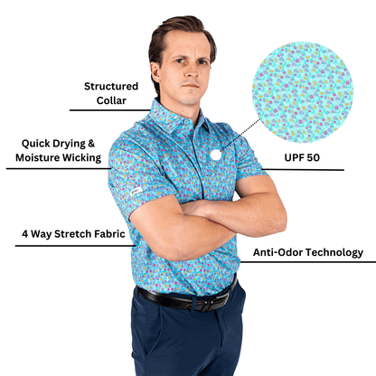 2putt Time to Par-Tee Men's Golf Polo Shirt