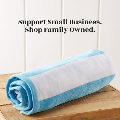 100% Cotton Velour Cabana Stripe Beach Towels - Novia Collection, Great Bay Home